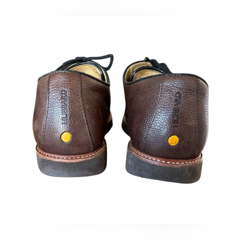 Samuel Hubbard Highlander Men US 12 Brown Pebbled Leather Oxford Dress Shoe - Picture 4 of 11